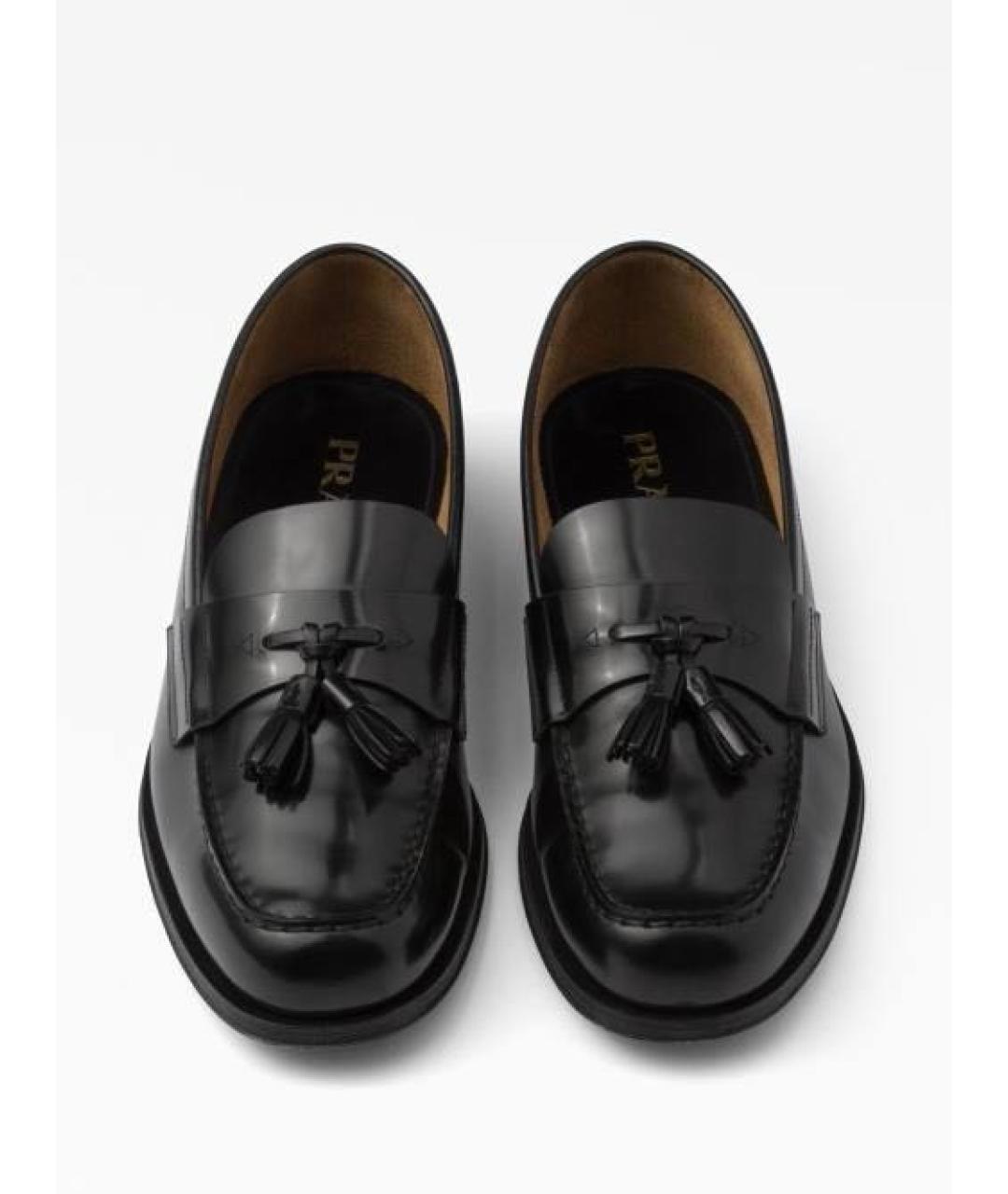 PRADA Черные кожаные лоферы, фото 3