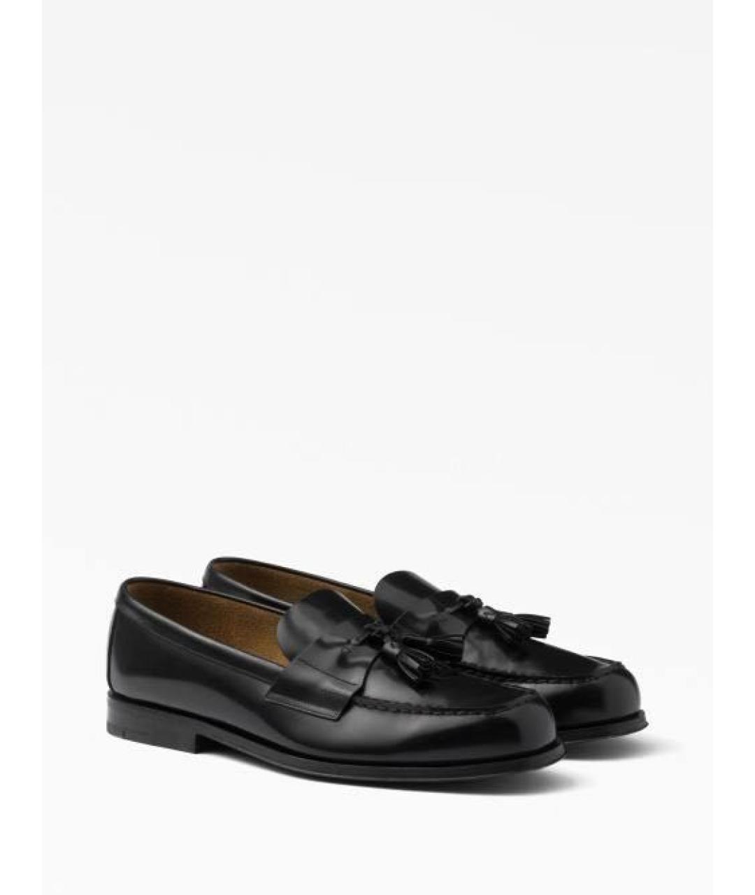 PRADA Черные кожаные лоферы, фото 2