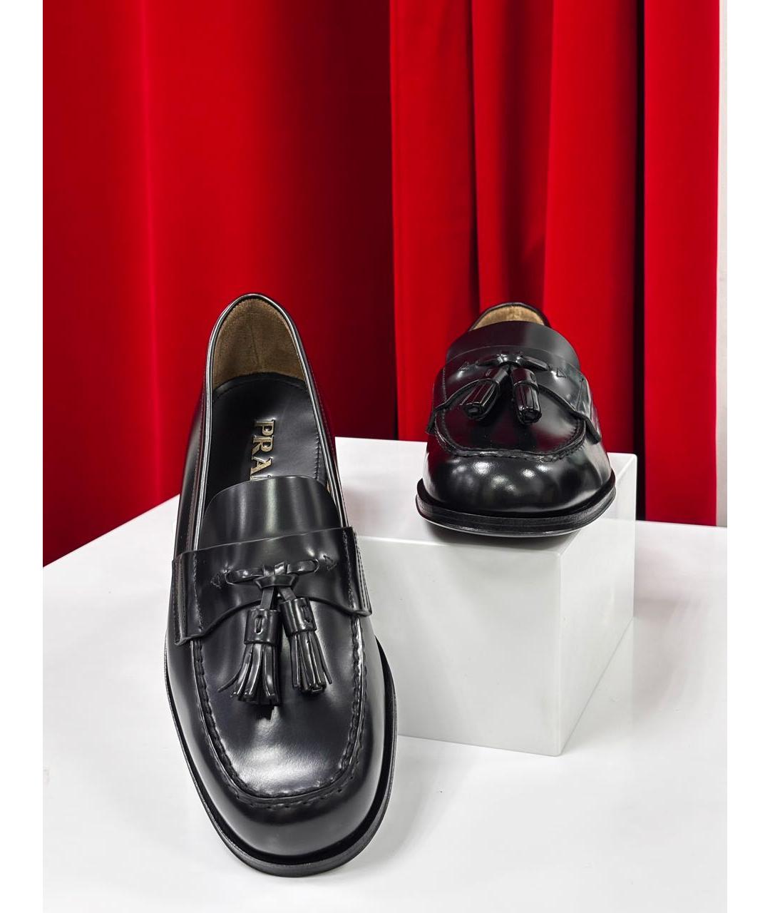 PRADA Черные кожаные лоферы, фото 7