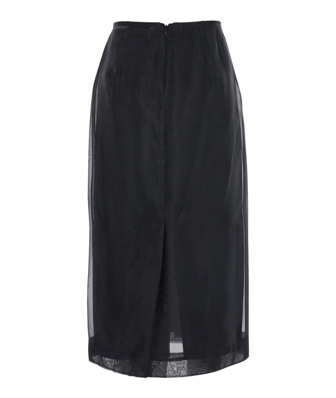 SPORTMAX Черная полиэстеровая юбка миди, фото 2