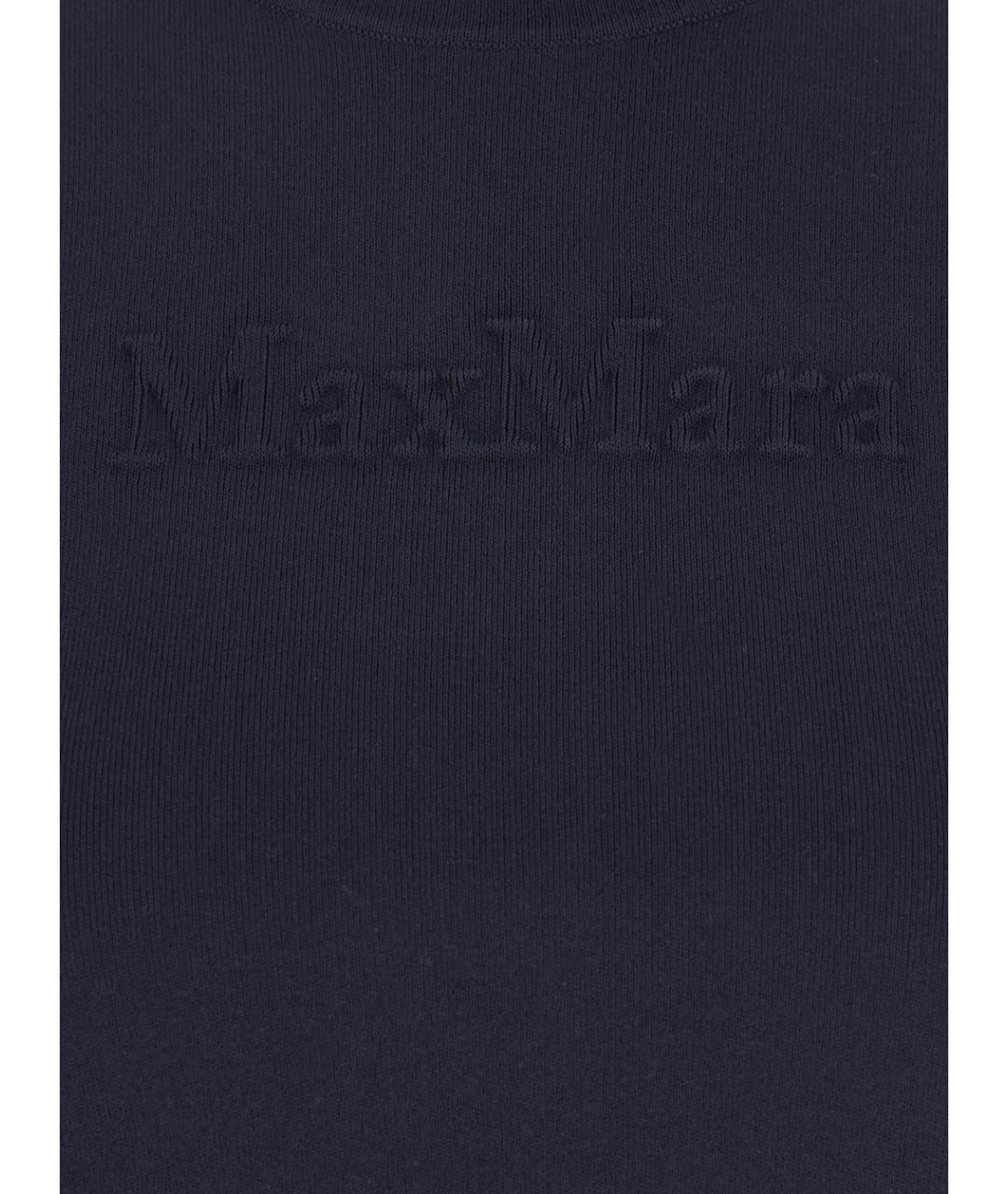 MAX MARA Синяя вискозная футболка, фото 3