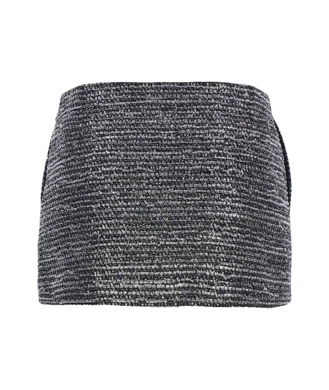 GUCCI Черная шерстяная юбка мини, фото 2