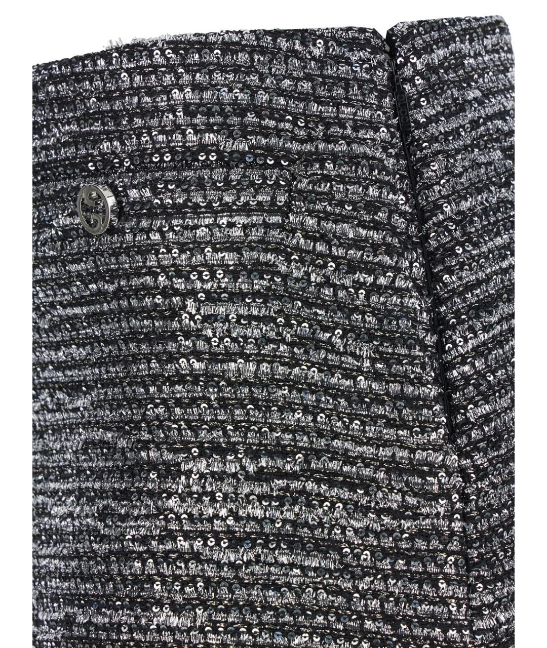 GUCCI Черная шерстяная юбка мини, фото 3