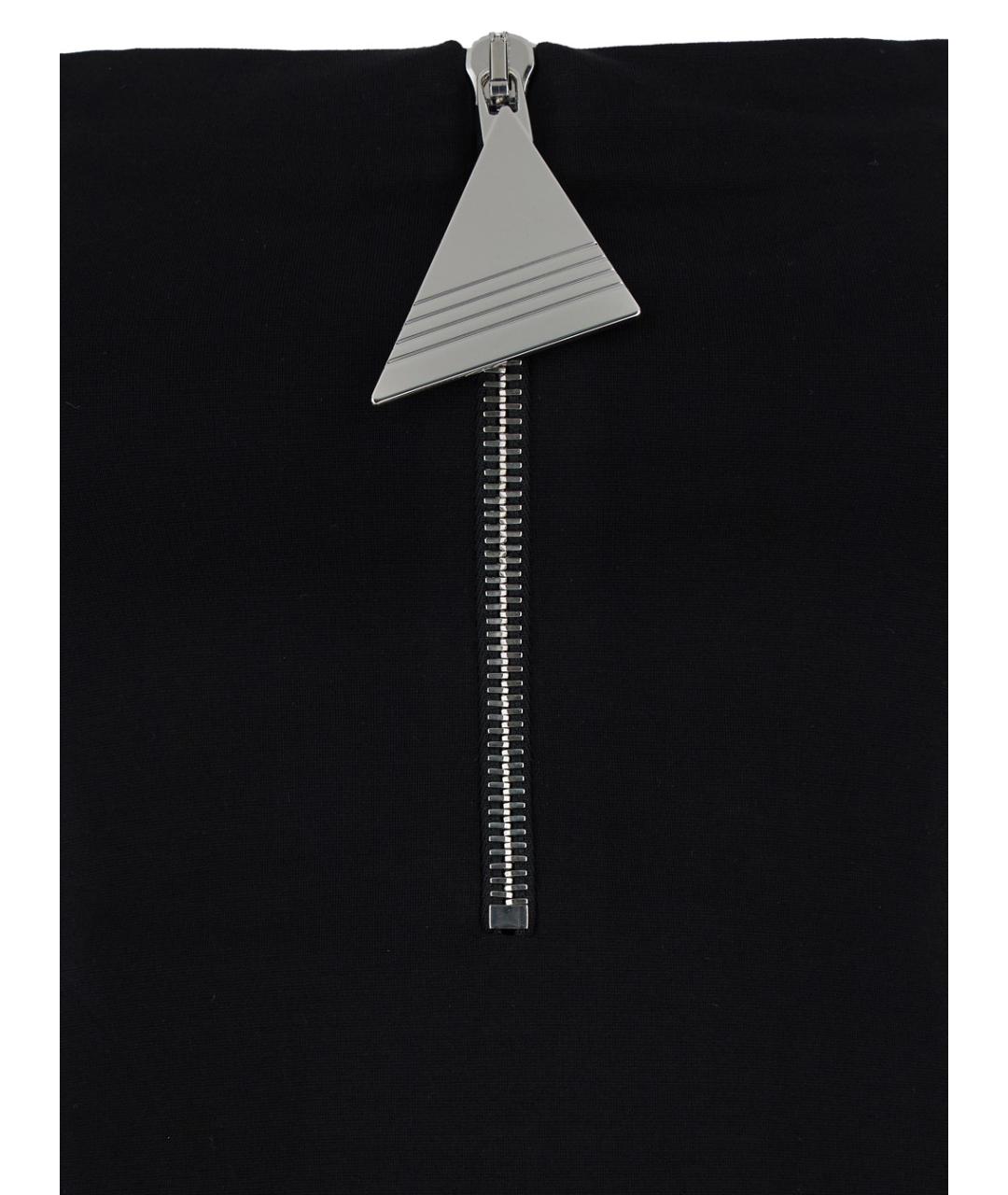 THE ATTICO Черное вискозное повседневное платье, фото 3