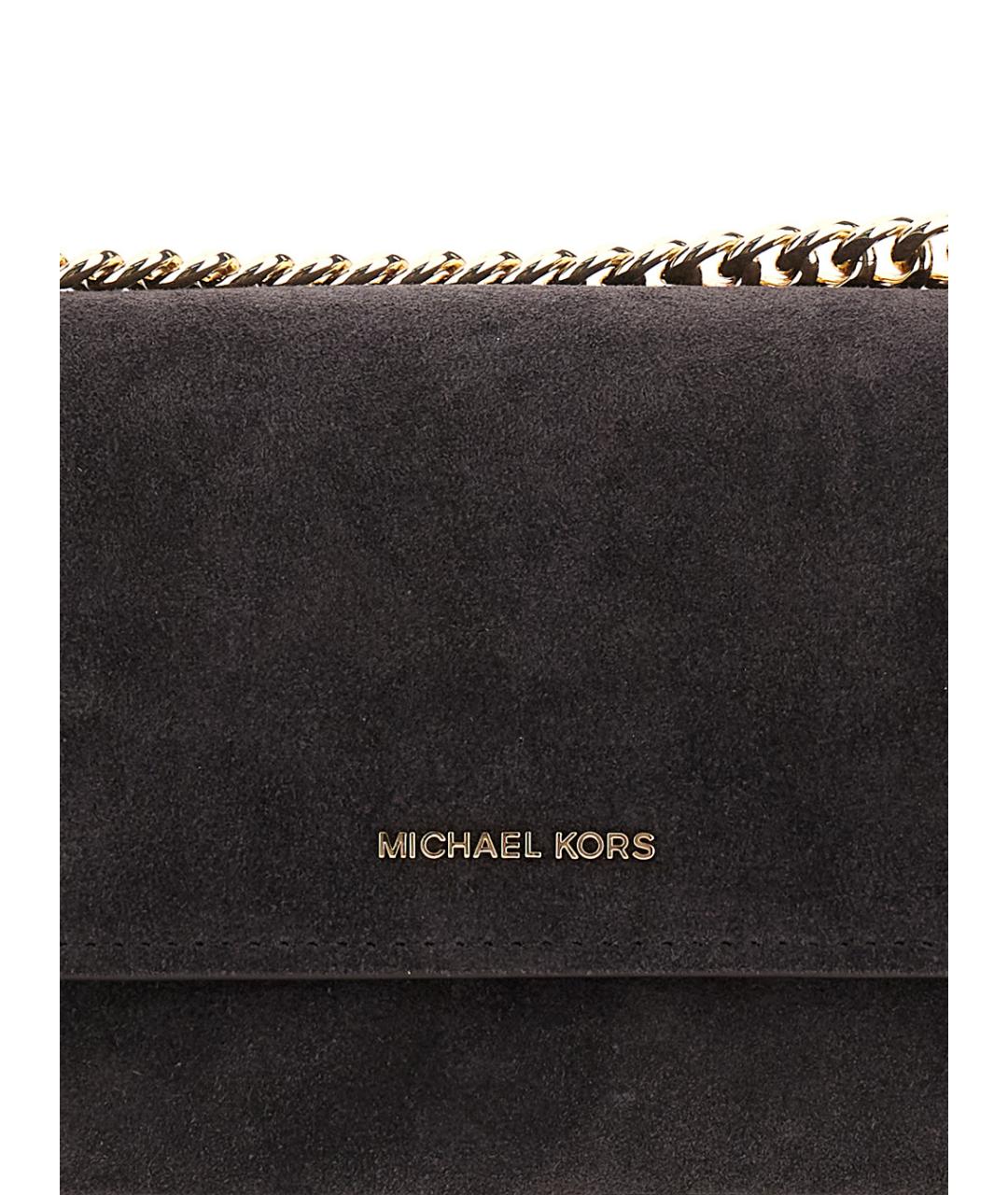 MICHAEL MICHAEL KORS Коричневая замшевая сумка через плечо, фото 3