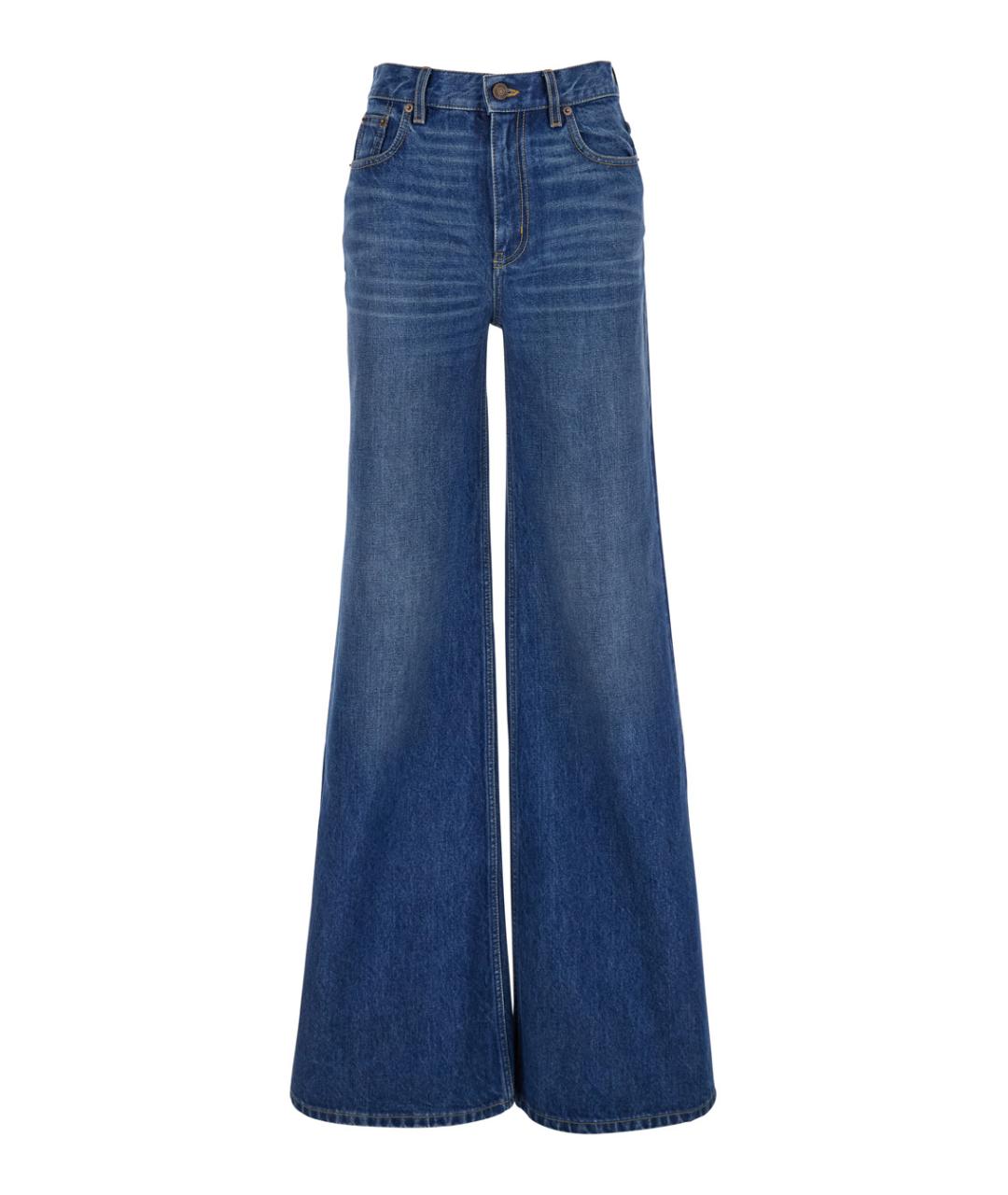 CHLOE Синие хлопковые джинсы клеш, фото 1