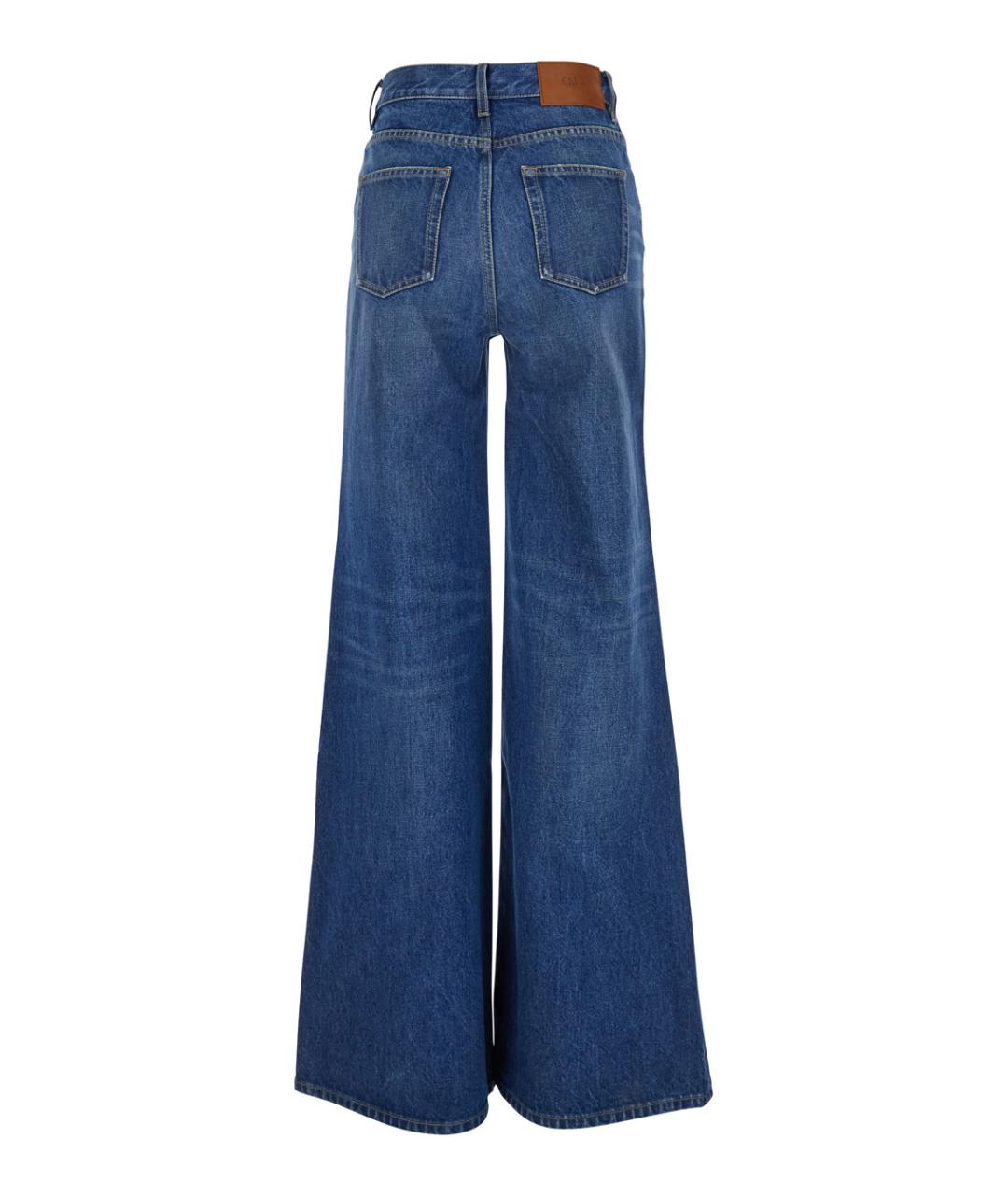 CHLOE Синие хлопковые джинсы клеш, фото 2