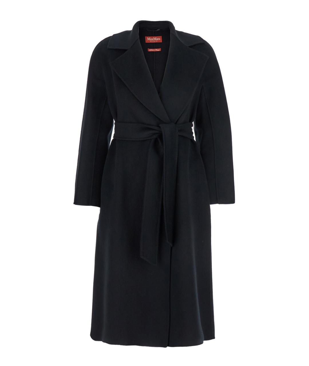 MAX MARA STUDIO Черное шерстяное пальто, фото 1