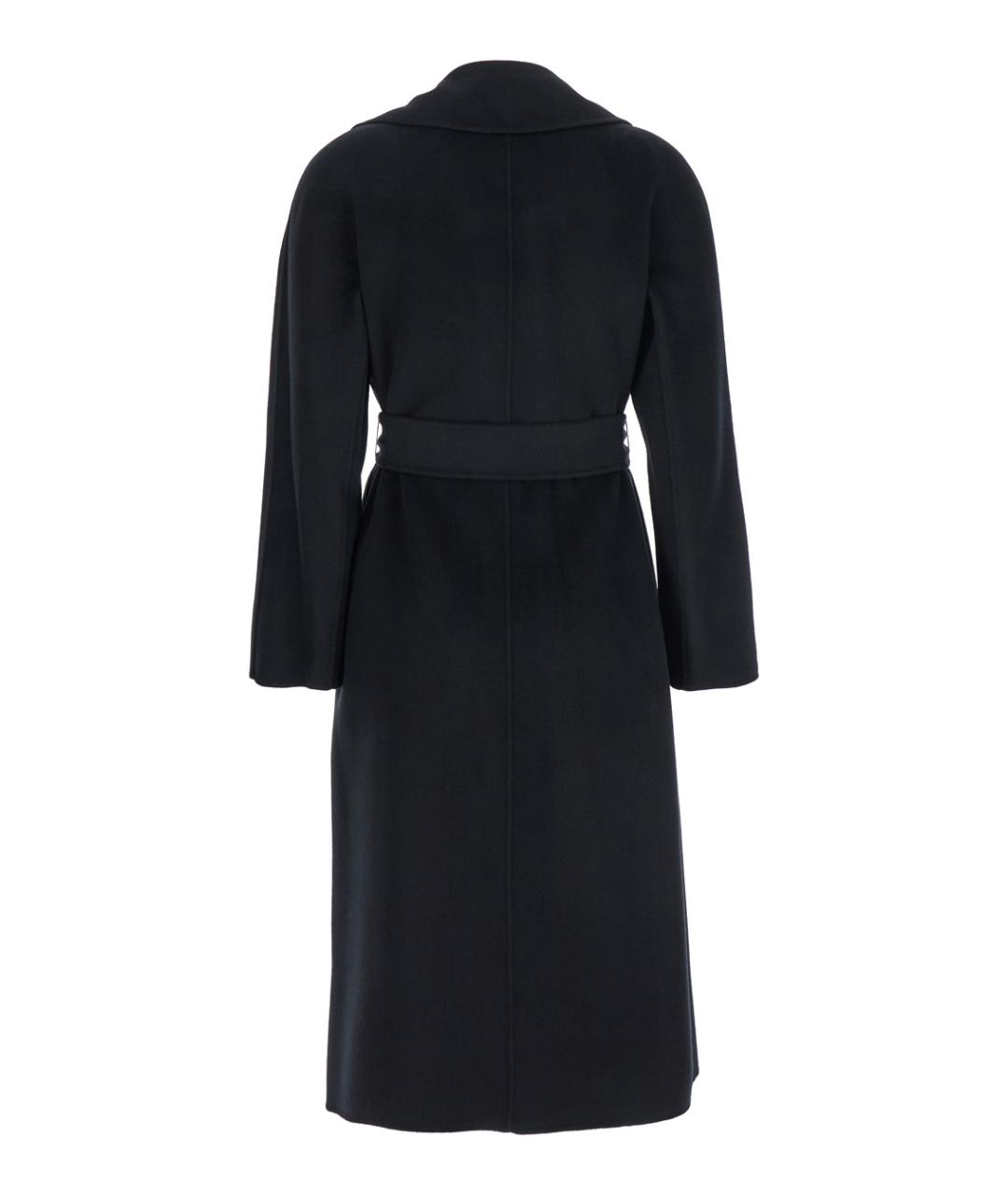 MAX MARA STUDIO Черное шерстяное пальто, фото 2