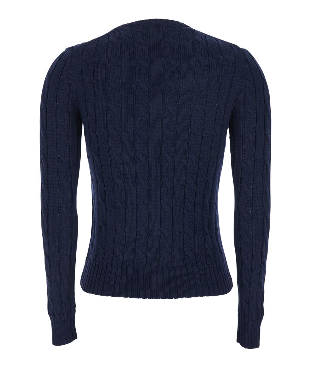 POLO RALPH LAUREN Синий хлопковый джемпер / свитер, фото 2