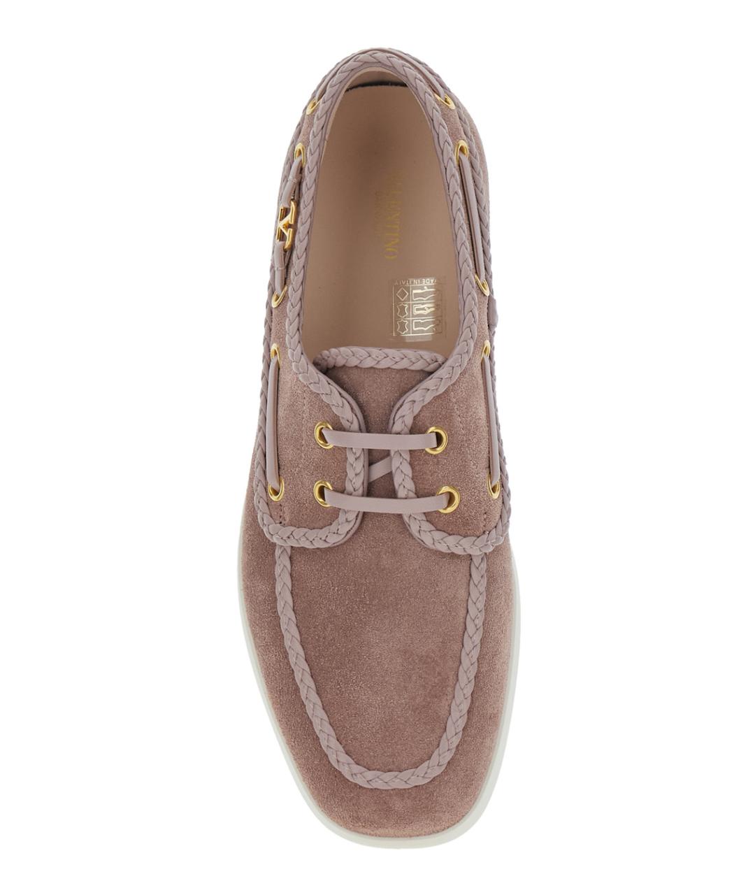 VALENTINO Бежевые замшевые лоферы, фото 4