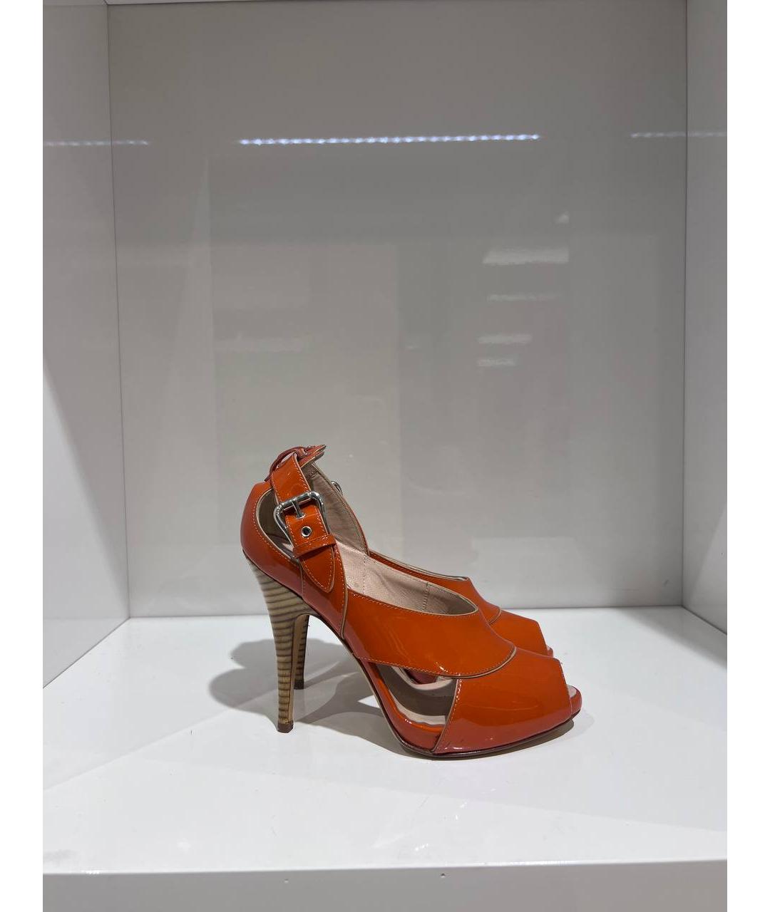 GIUSEPPE ZANOTTI DESIGN Оранжевое кожаные туфли, фото 4