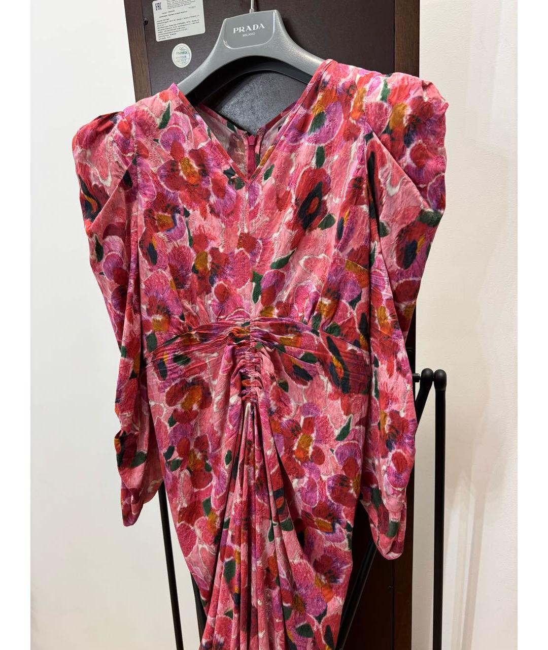 ISABEL MARANT Розовое шелковое коктейльное платье, фото 3