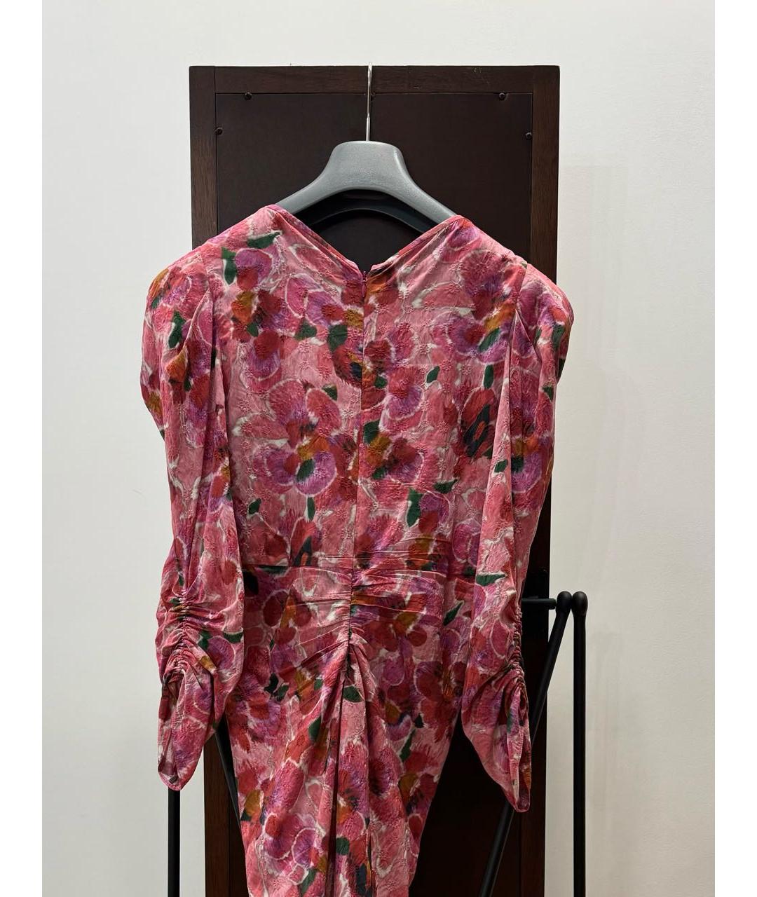 ISABEL MARANT Розовое шелковое коктейльное платье, фото 2