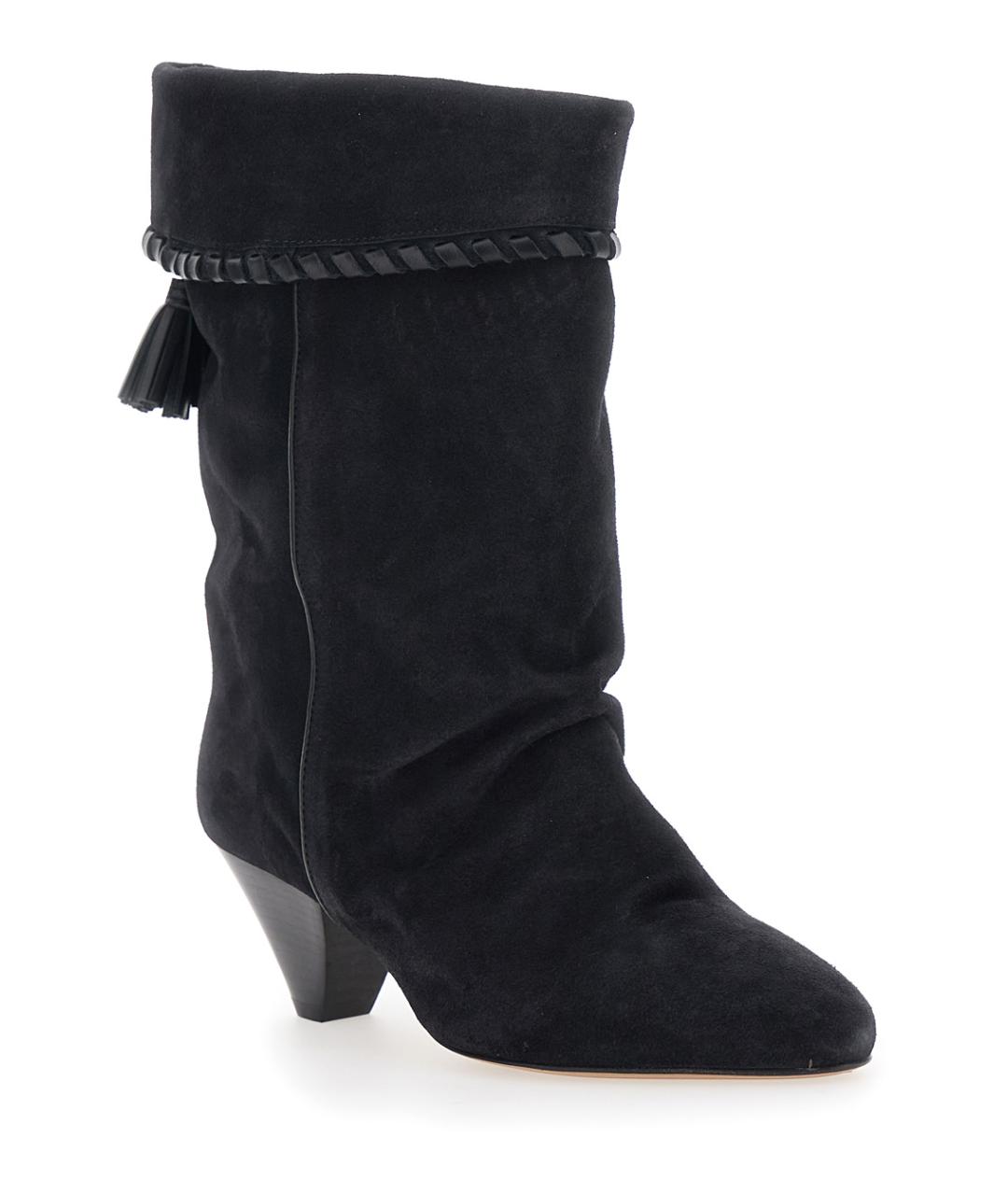 ISABEL MARANT Черные замшевые полусапоги, фото 2