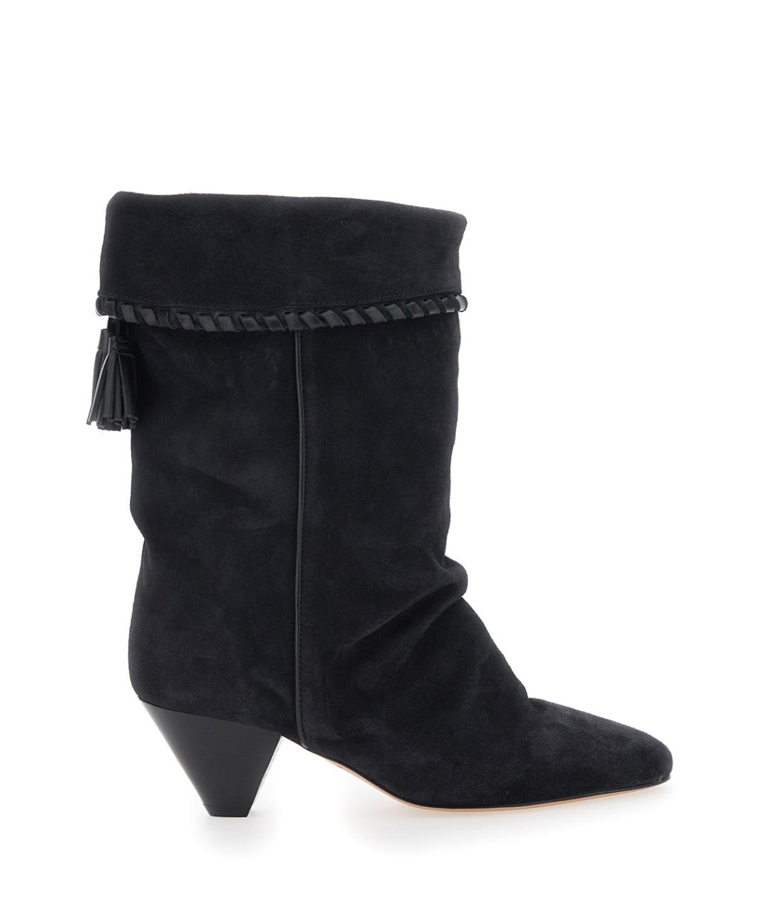 ISABEL MARANT Черные замшевые полусапоги, фото 1