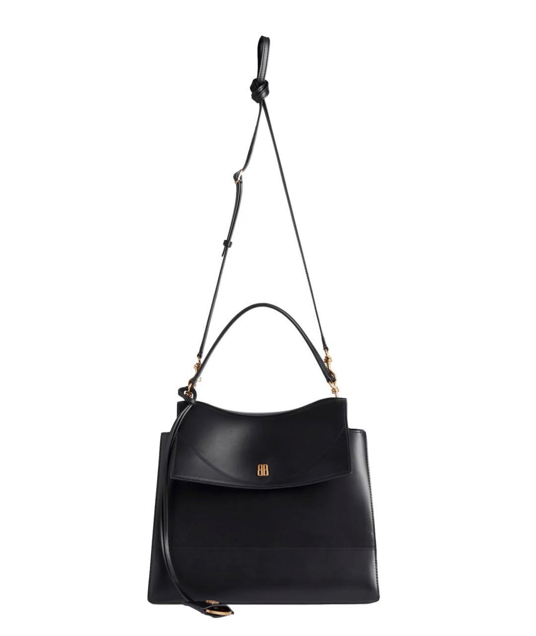 BALENCIAGA Черная кожаная сумка тоут, фото 2