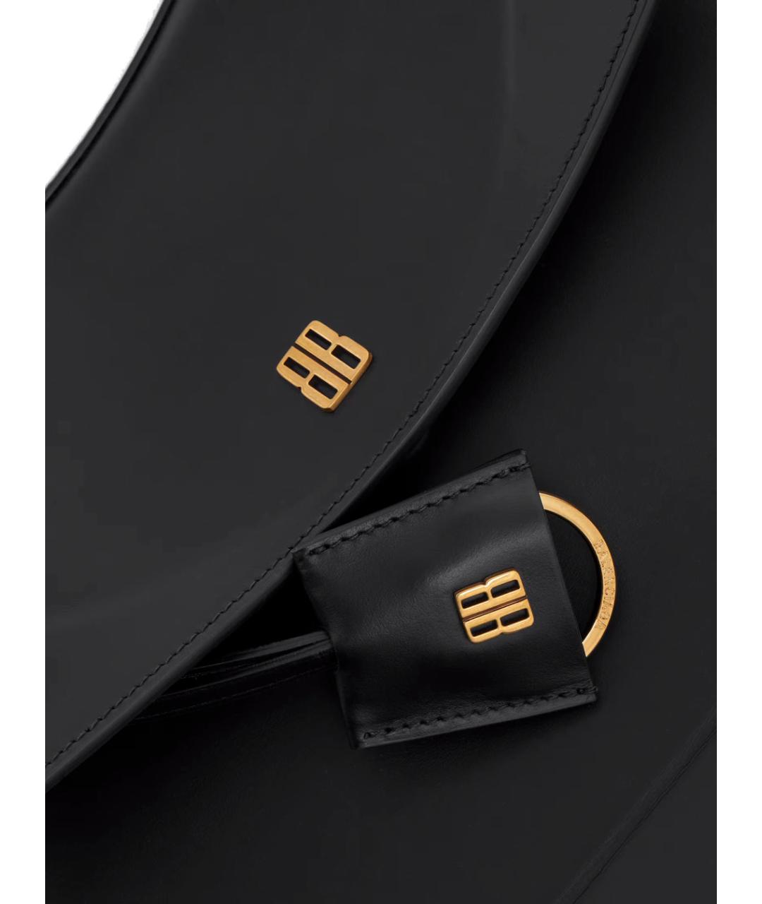 BALENCIAGA Черная кожаная сумка тоут, фото 3