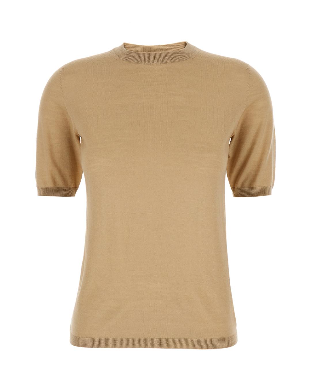 MAX MARA Бежевый шерстяной джемпер / свитер, фото 1