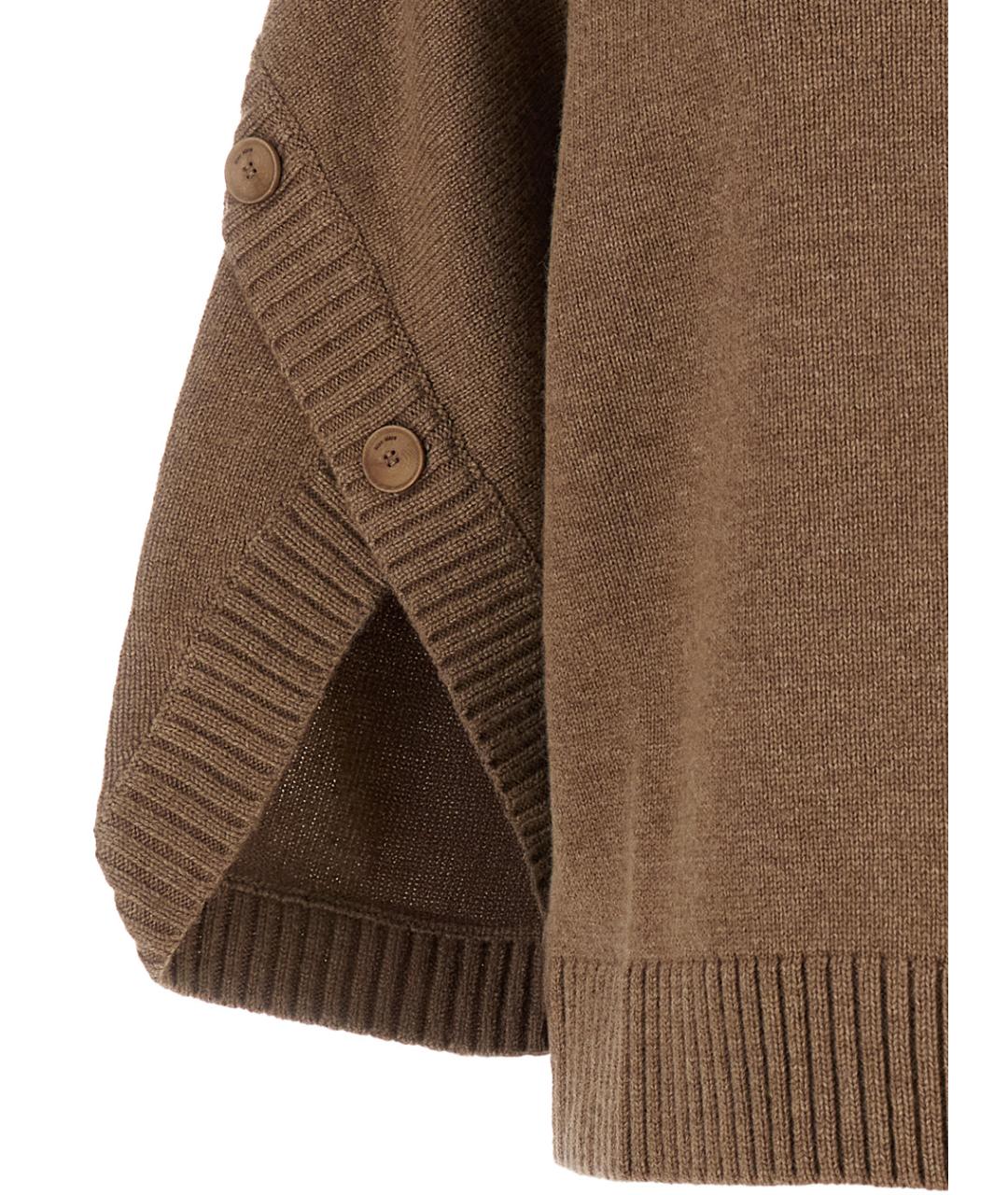 MAX MARA Коричневый шерстяной джемпер / свитер, фото 3