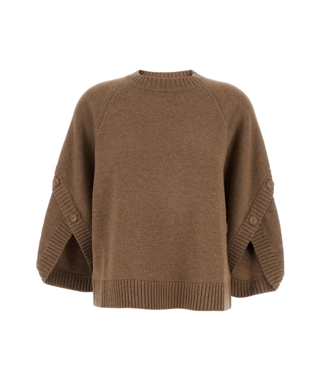 MAX MARA Коричневый шерстяной джемпер / свитер, фото 1