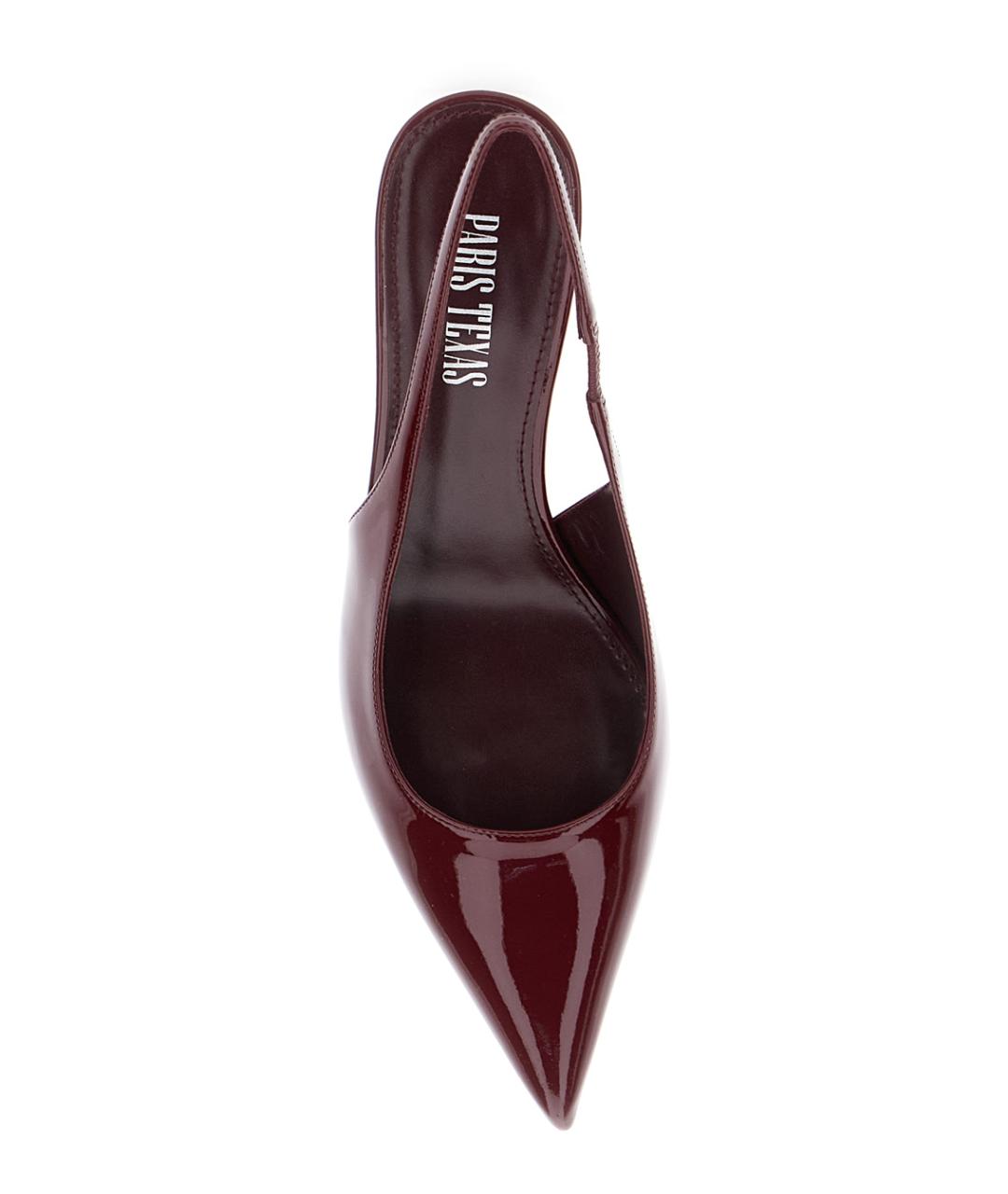 PARIS TEXAS Бордовые кожаные туфли, фото 4