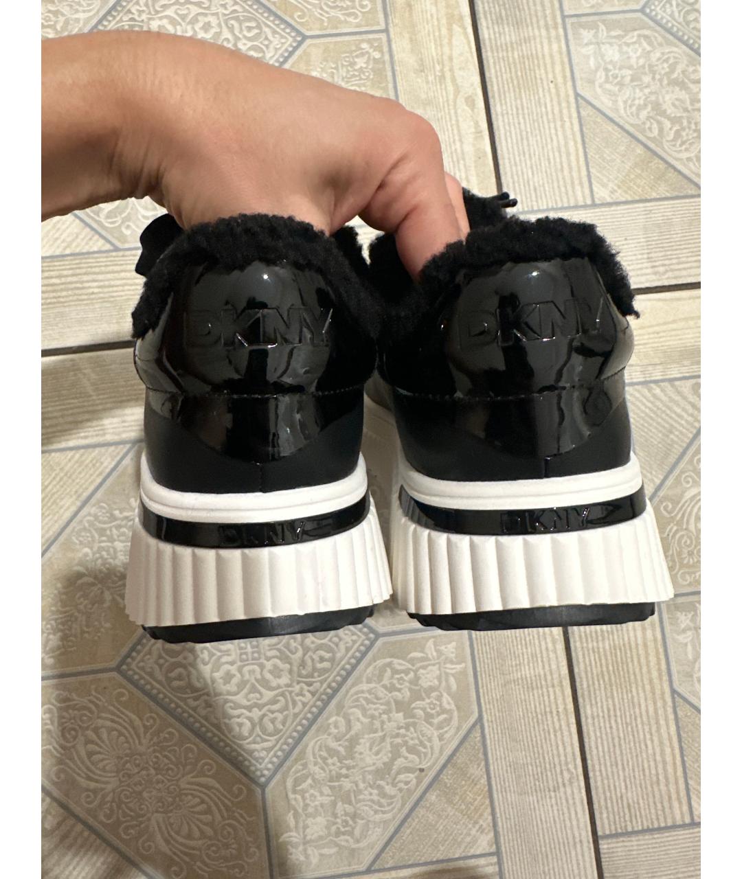 DKNY Черные кожаные кроссовки, фото 3