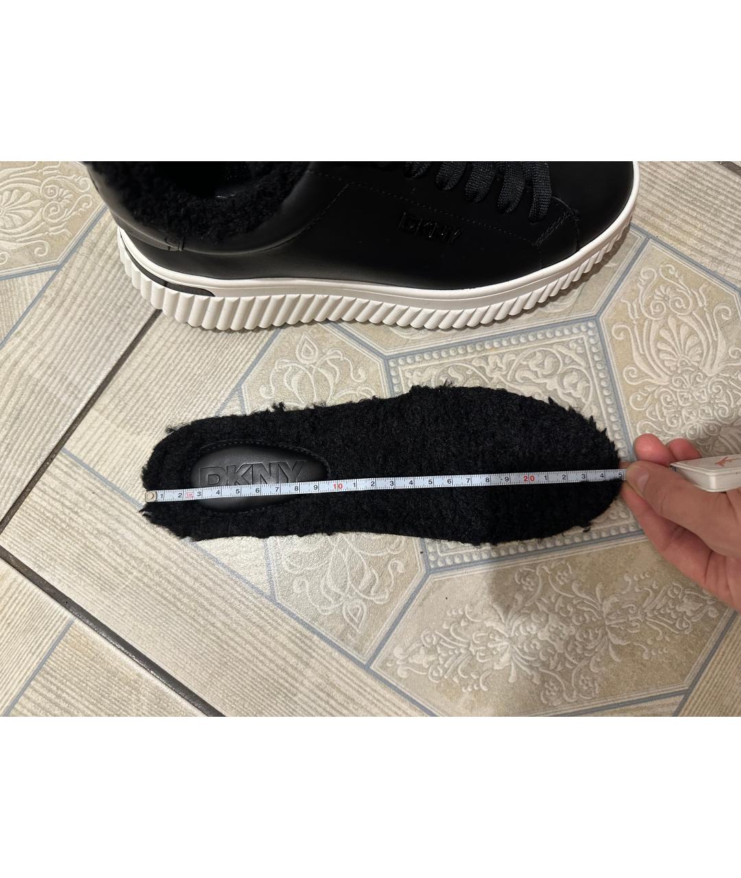 DKNY Черные кожаные кроссовки, фото 5