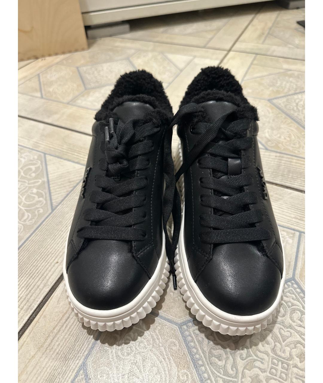 DKNY Черные кожаные кроссовки, фото 2