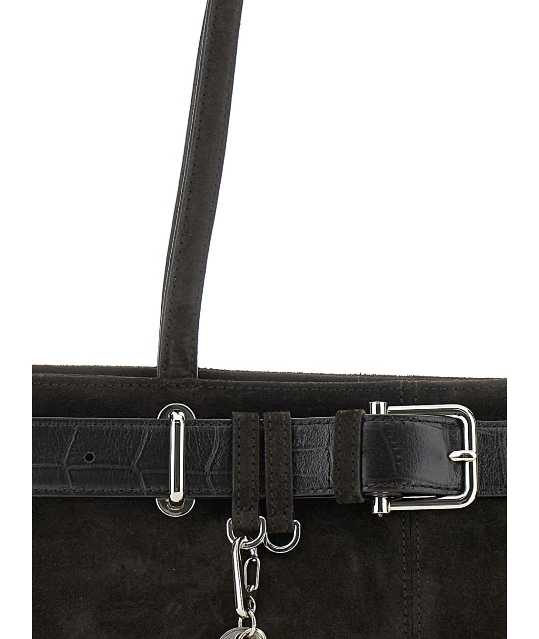 OSOI Коричневая замшевая сумка через плечо, фото 3