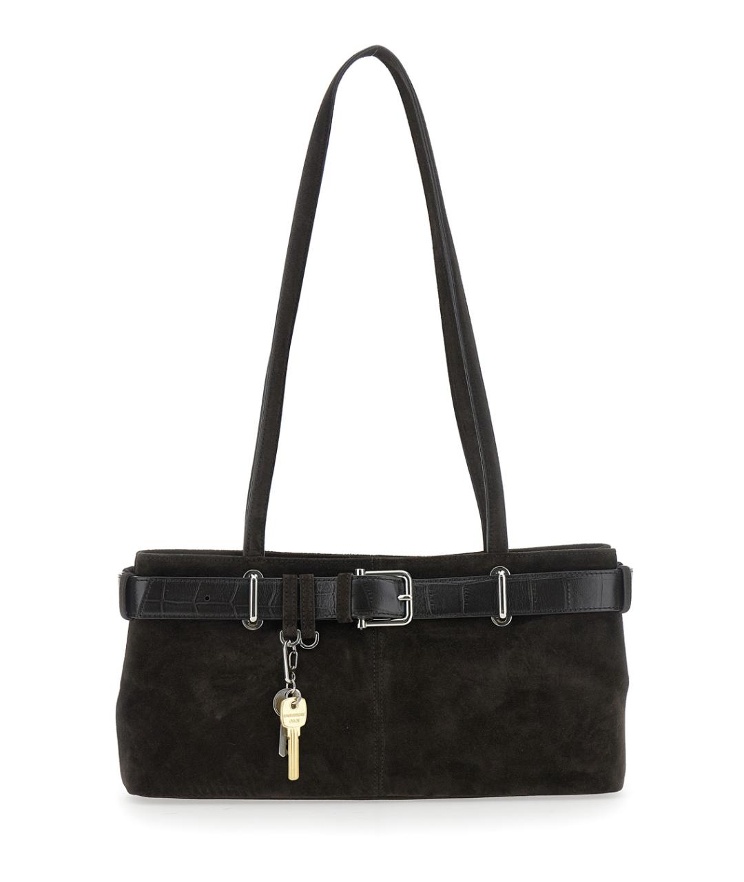 OSOI Коричневая замшевая сумка через плечо, фото 1