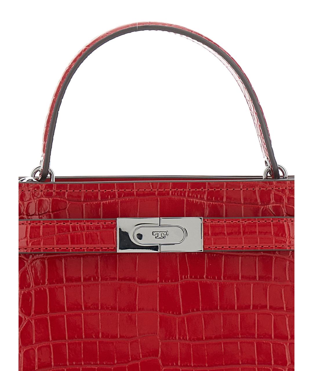 TORY BURCH Красная кожаная сумка через плечо, фото 3