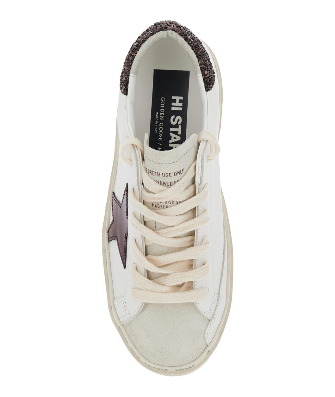GOLDEN GOOSE DELUXE BRAND Белые кожаные кроссовки, фото 4