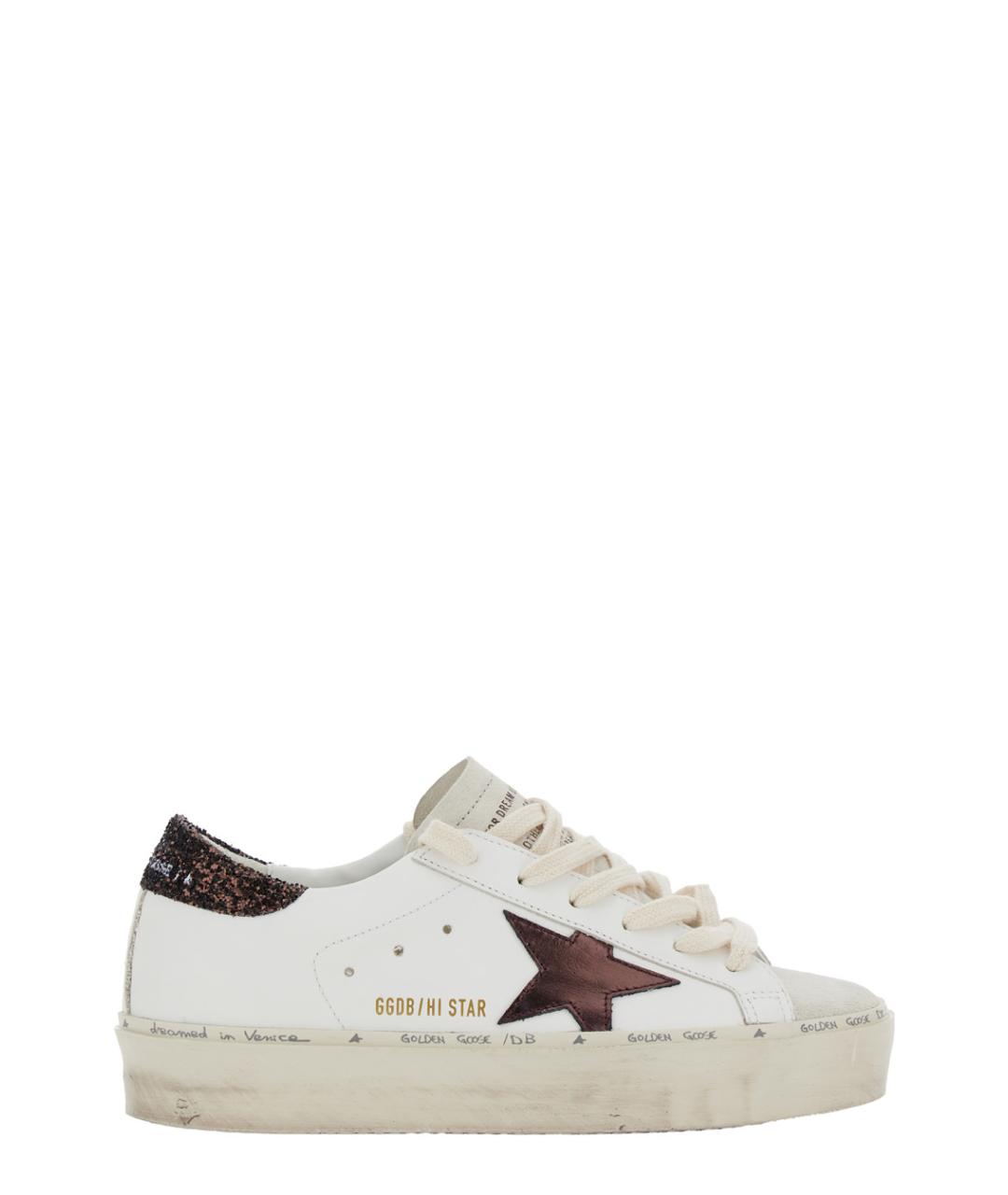 GOLDEN GOOSE DELUXE BRAND Белые кожаные кроссовки, фото 1