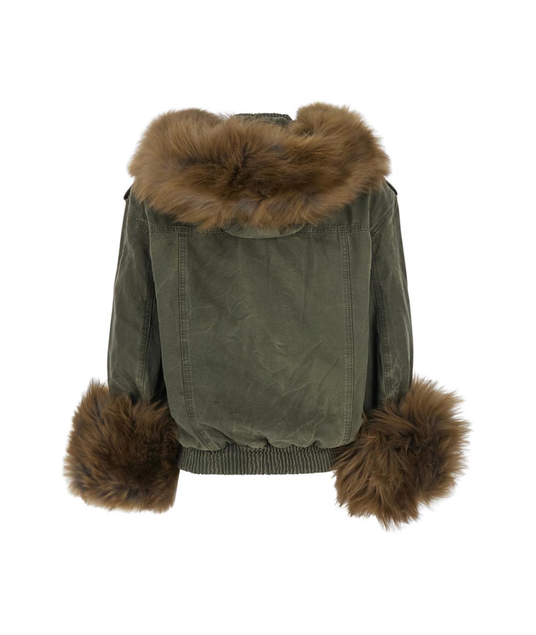 BLUMARINE Зеленая хлопковая куртка, фото 2
