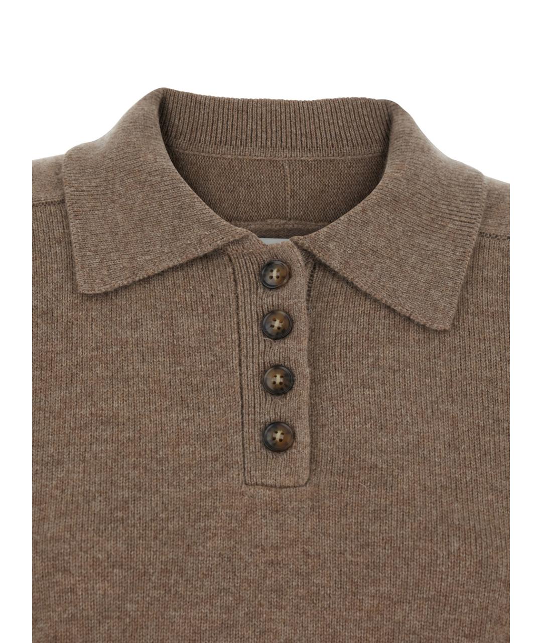 LOULOU STUDIO Коричневый кашемировый джемпер / свитер, фото 3