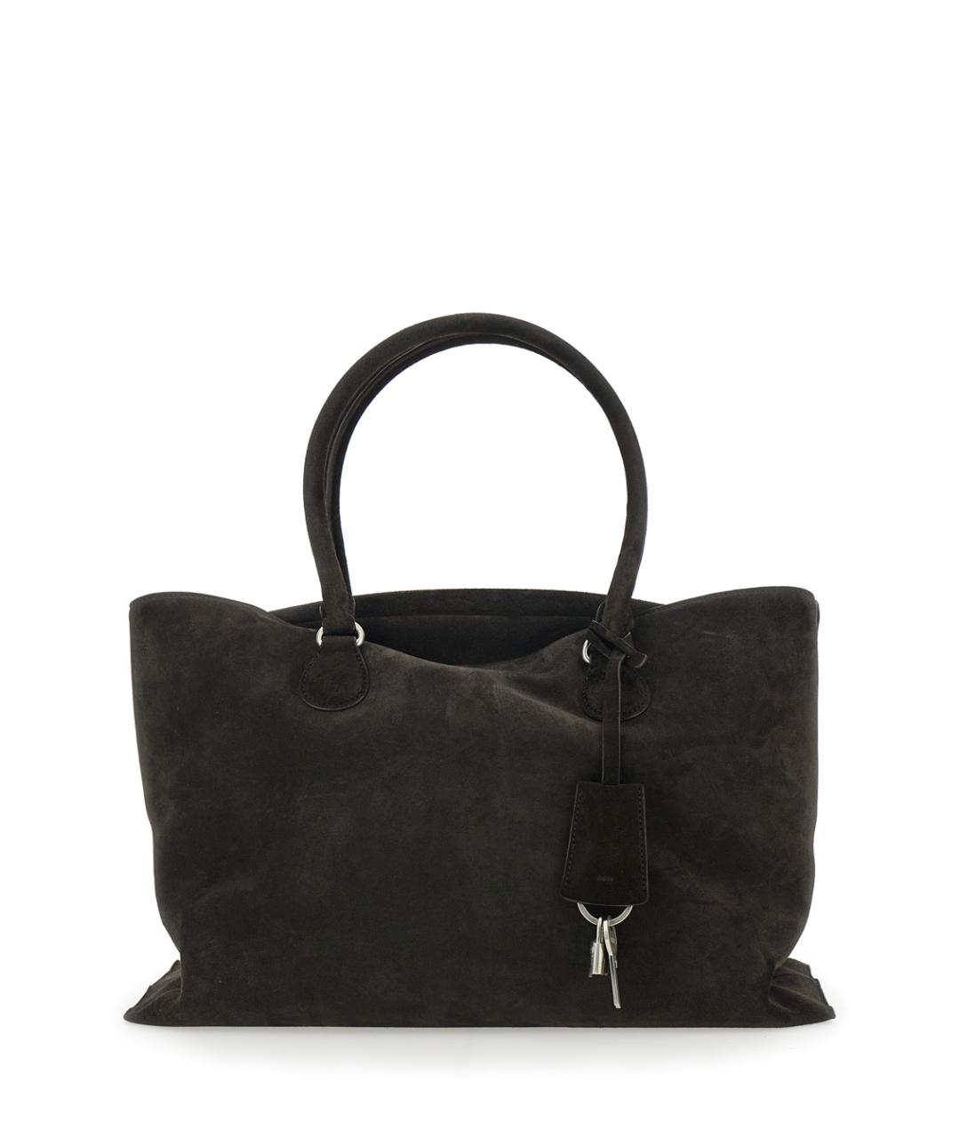 OSOI Коричневая замшевая сумка тоут, фото 1