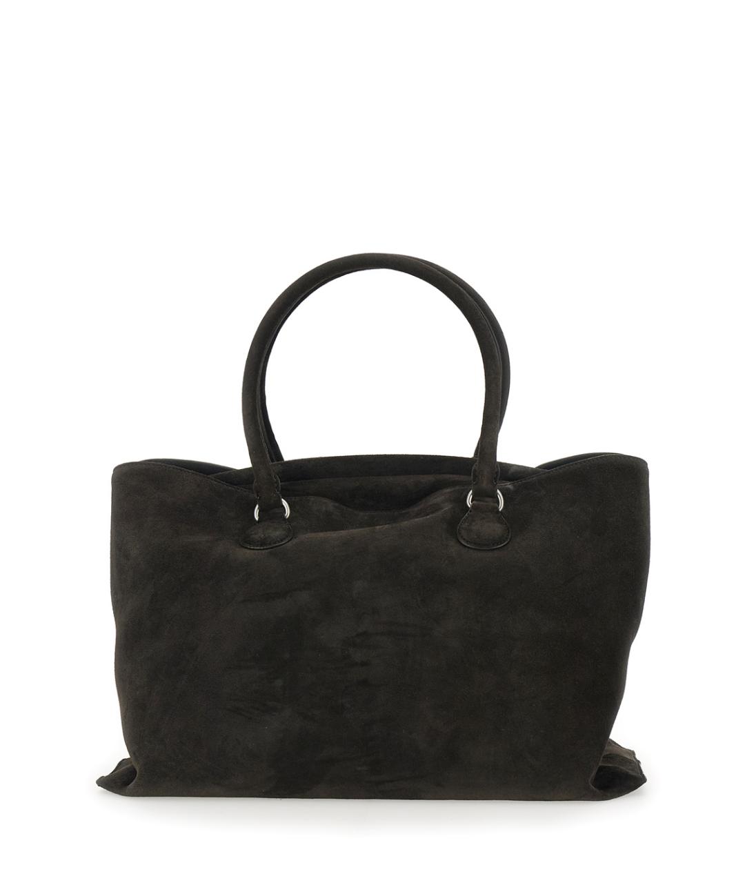 OSOI Коричневая замшевая сумка тоут, фото 2