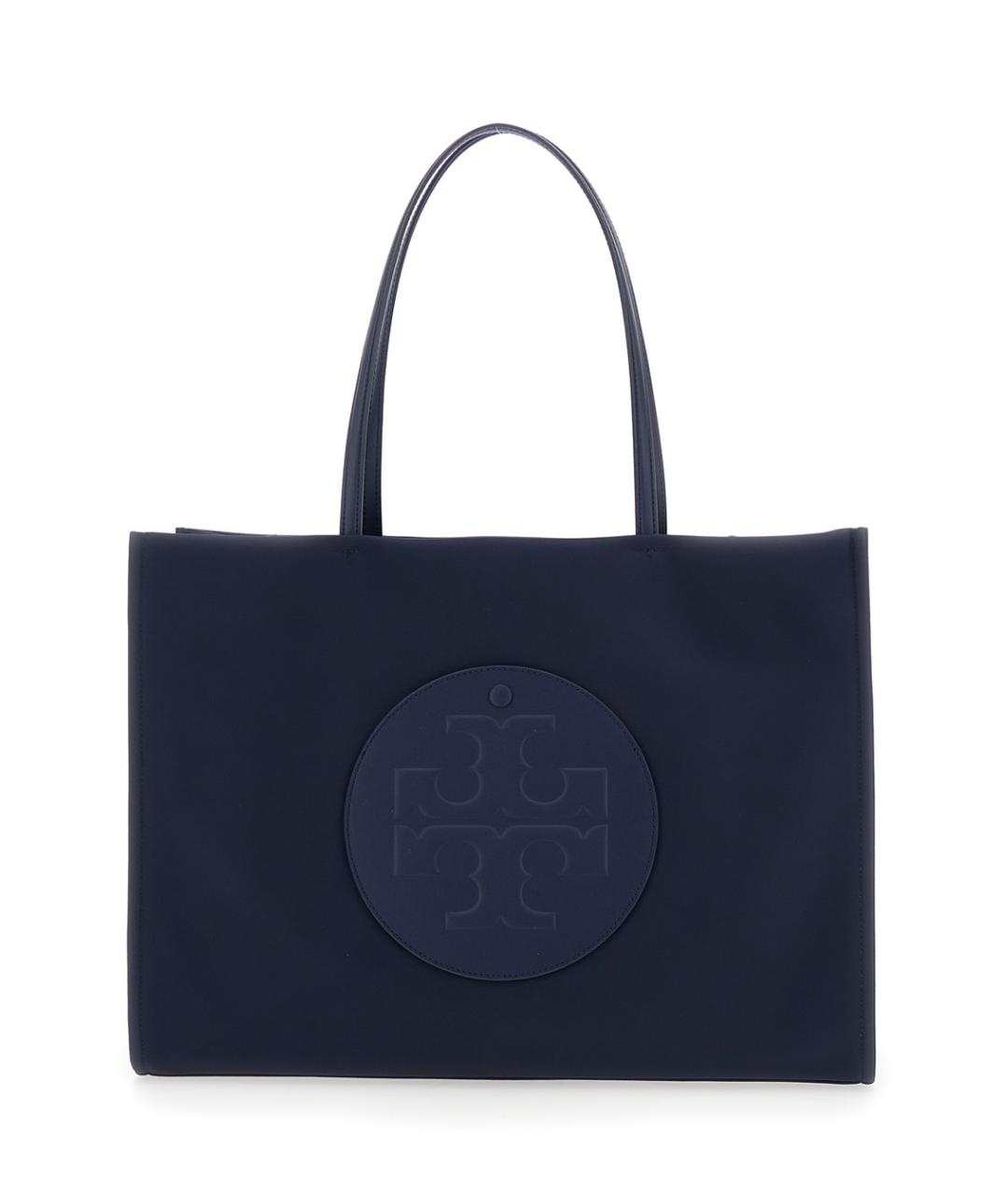 TORY BURCH Синяя синтетическая сумка тоут, фото 1