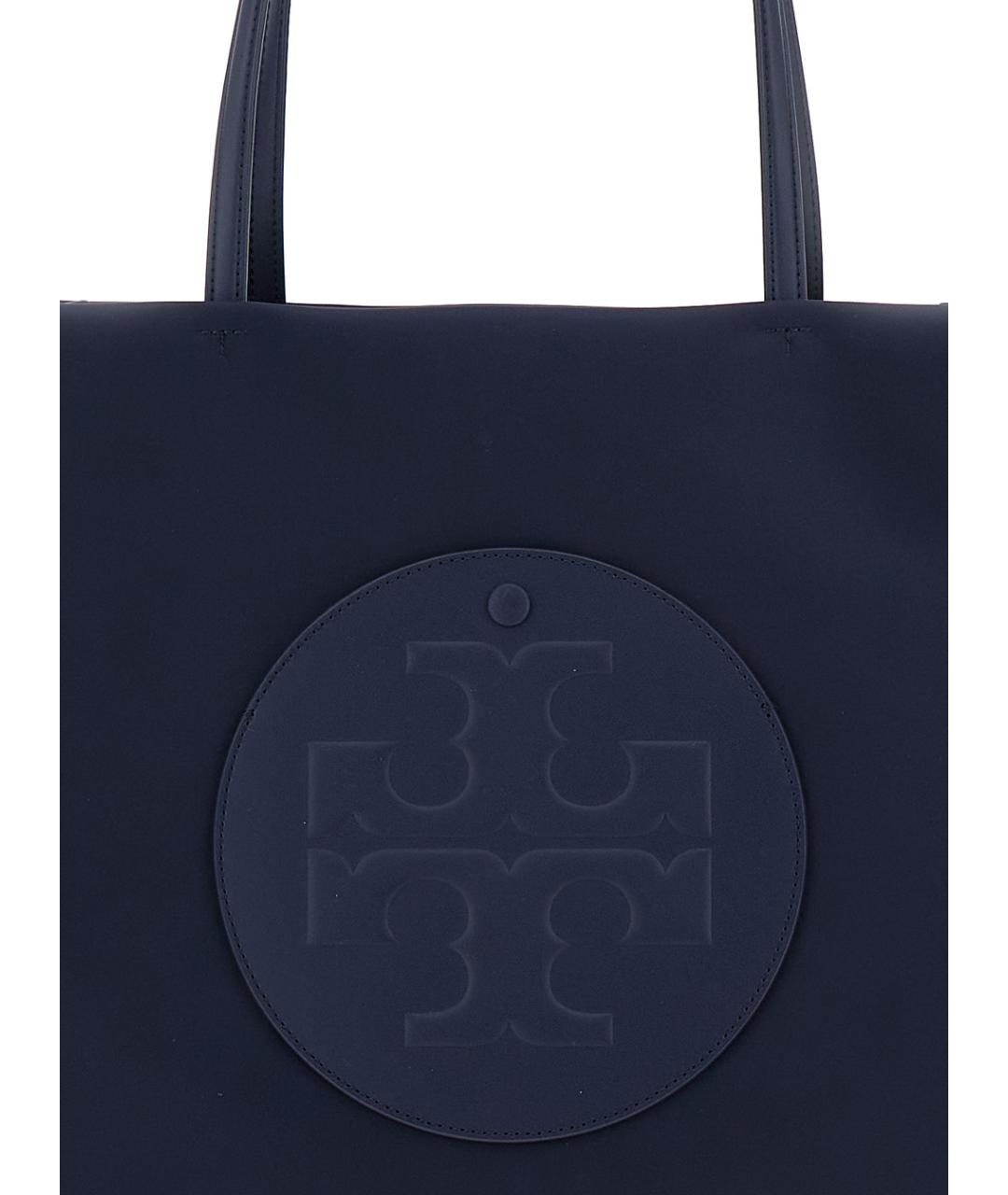 TORY BURCH Синяя синтетическая сумка тоут, фото 3