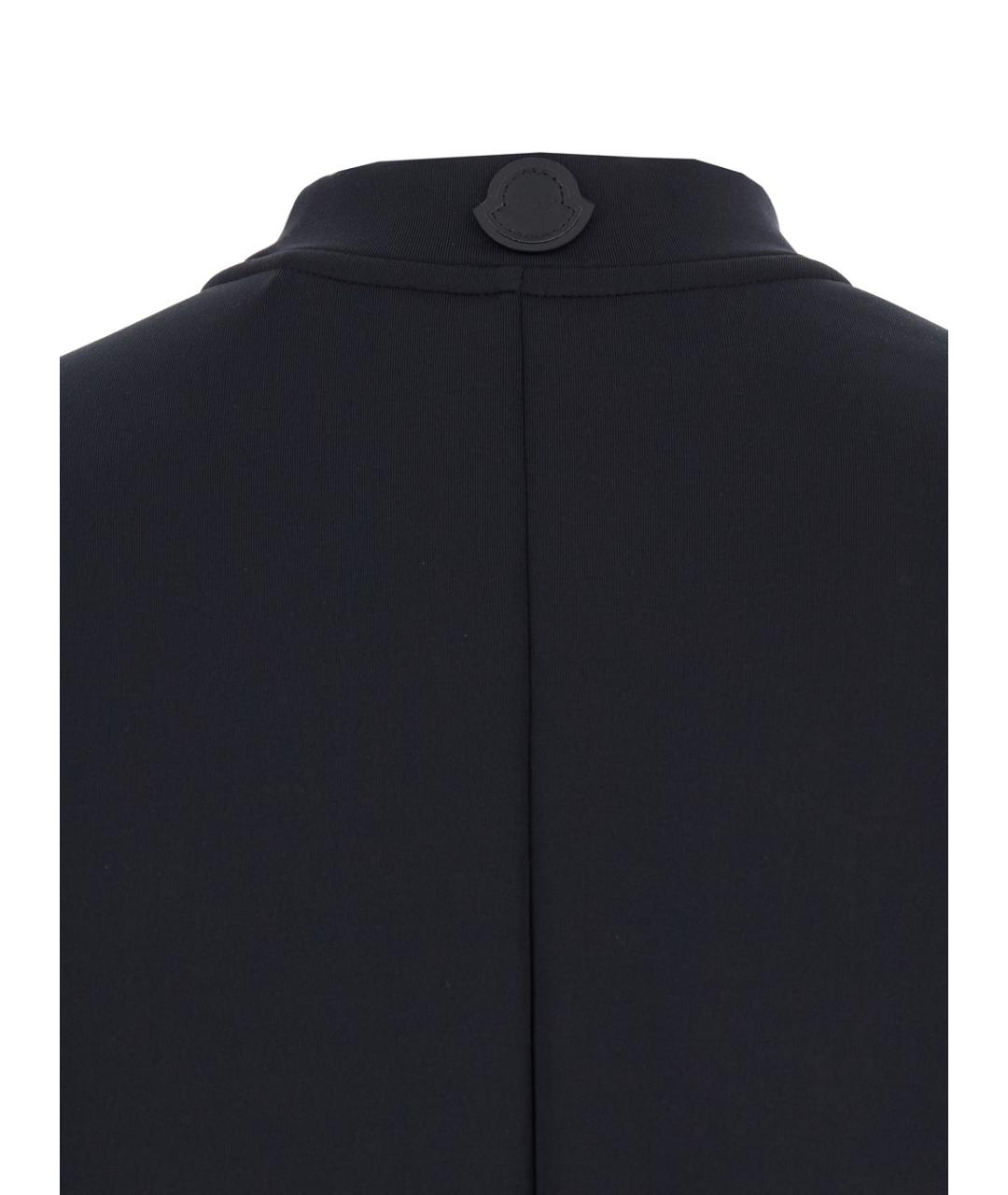 MONCLER Черная полиэстеровая футболка, фото 3