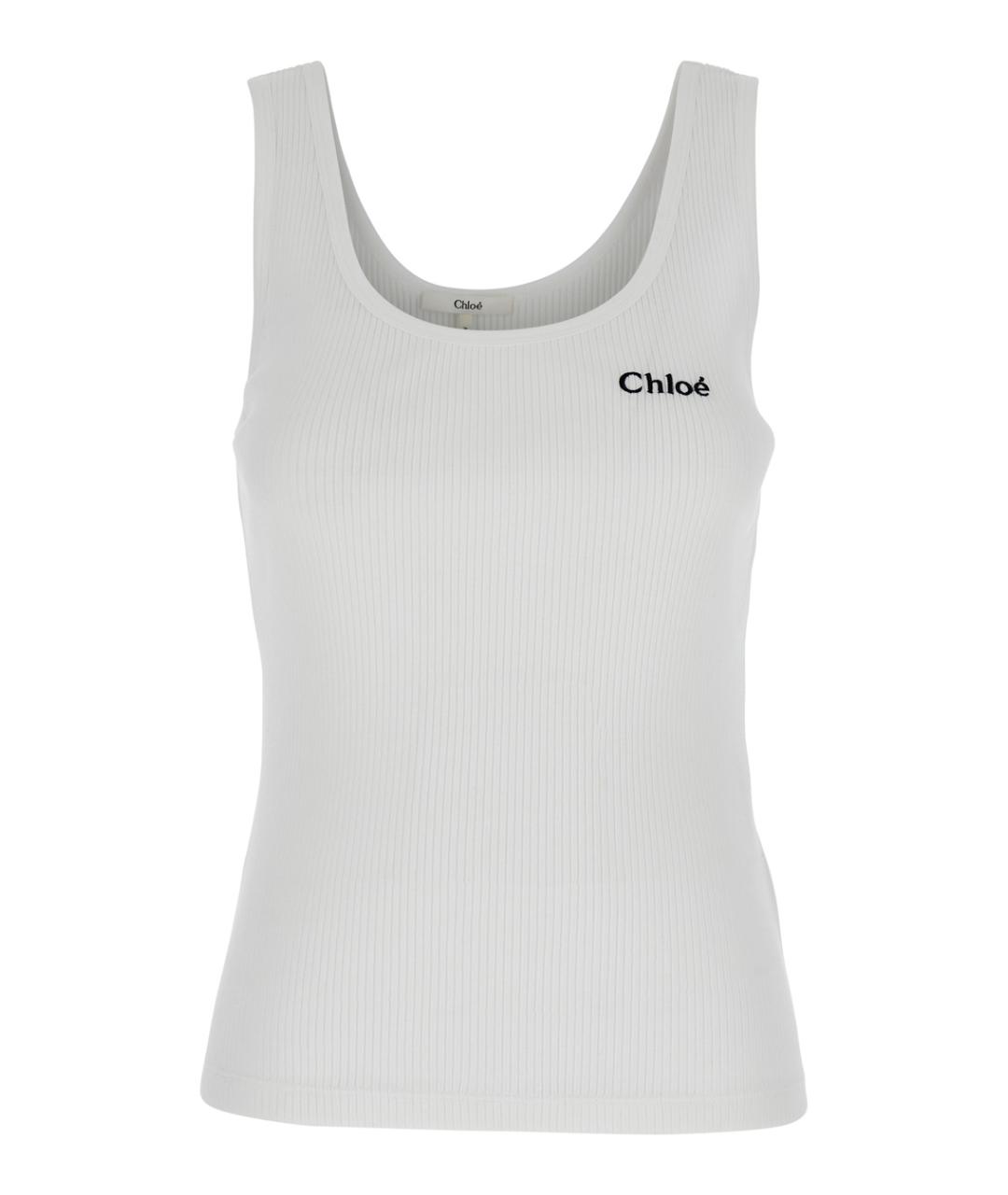 CHLOE Белая хлопковая майка, фото 1
