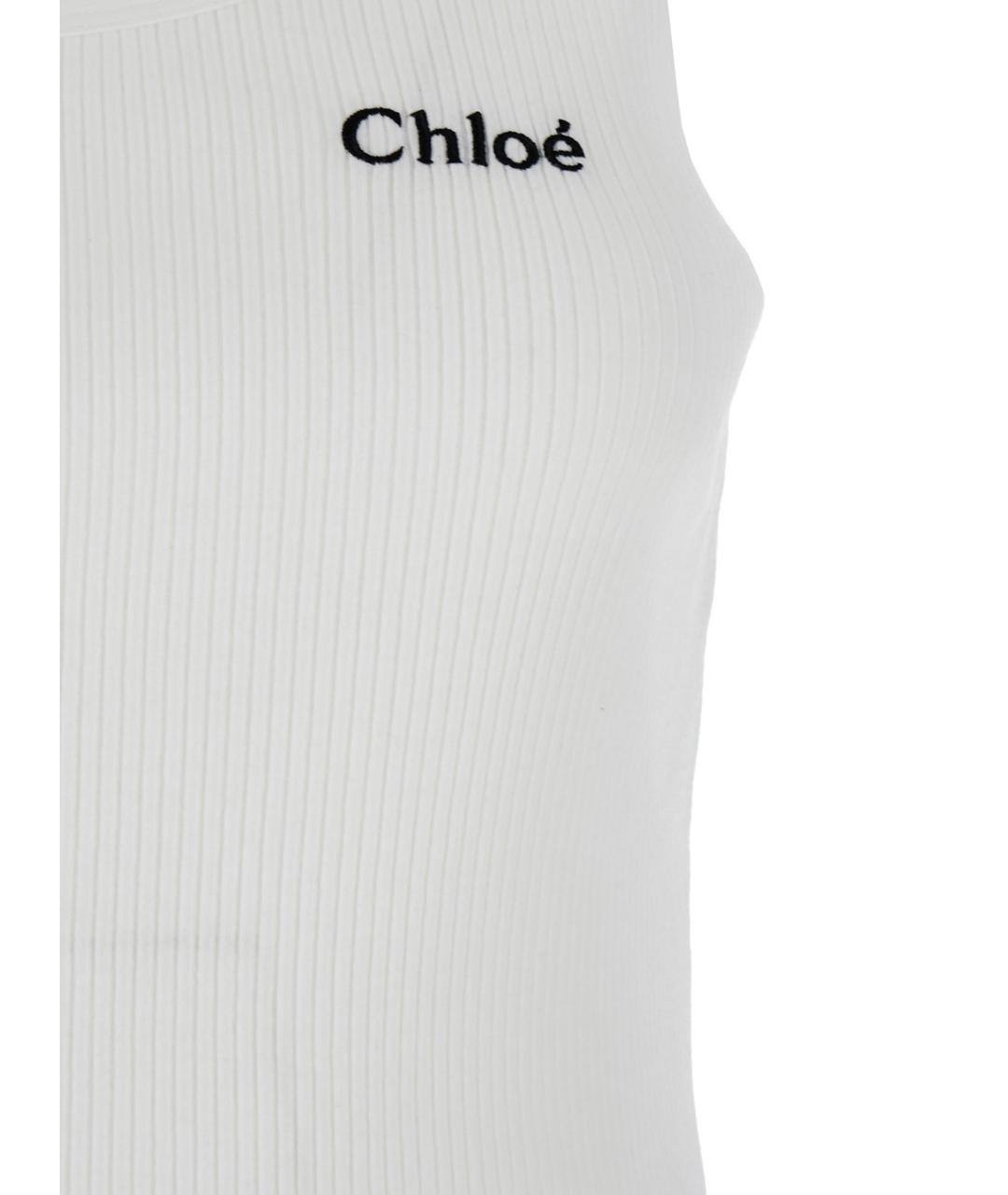CHLOE Белая хлопковая майка, фото 3