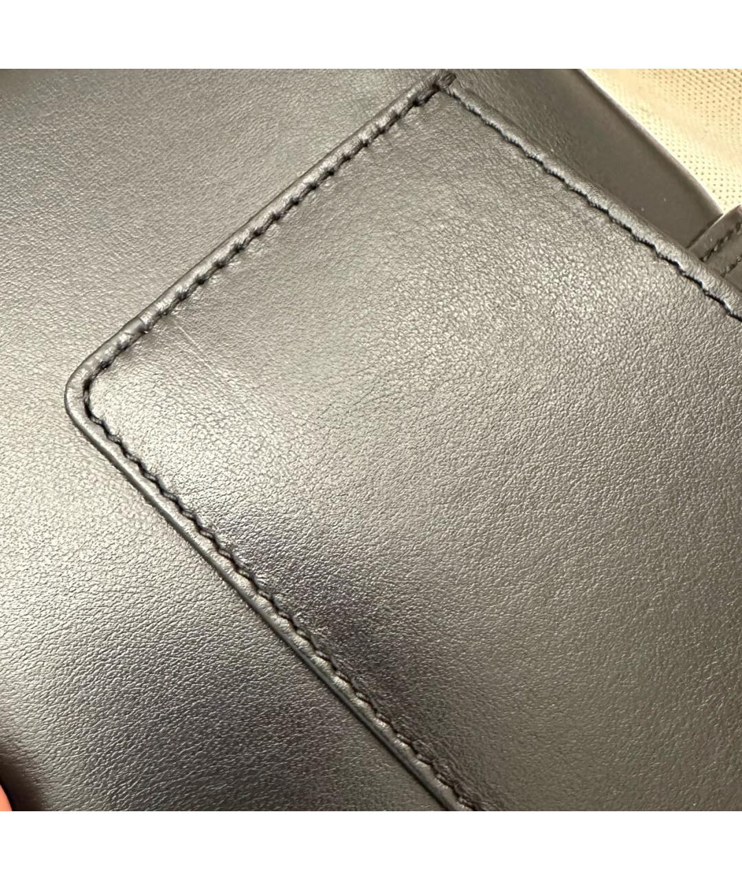 JACQUEMUS Черная кожаная сумка через плечо, фото 5