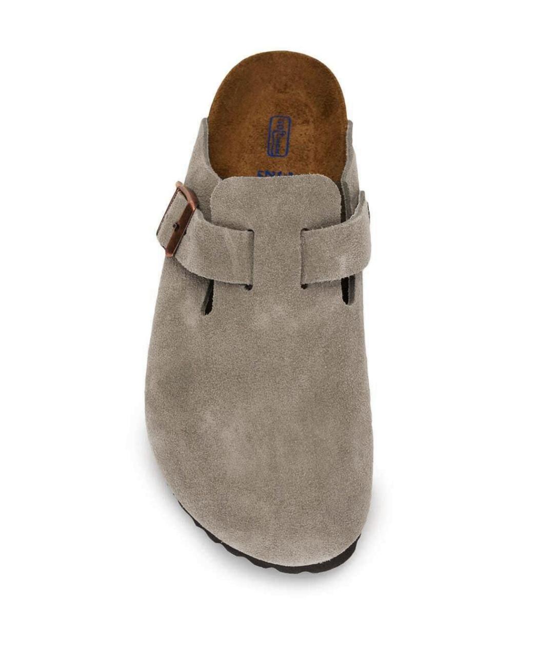 BIRKENSTOCK Бежевые замшевые мюли, фото 4