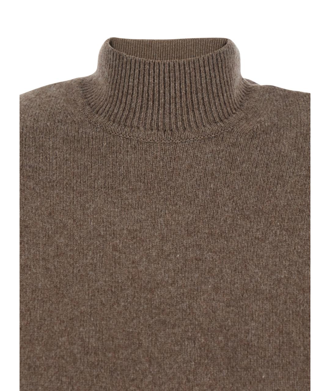 JACQUEMUS Коричневое шерстяное повседневное платье, фото 3