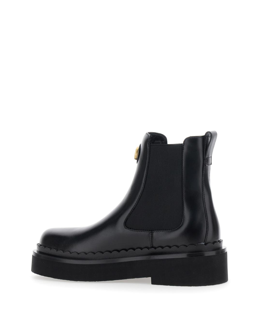 VALENTINO Черные кожаные ботинки, фото 3