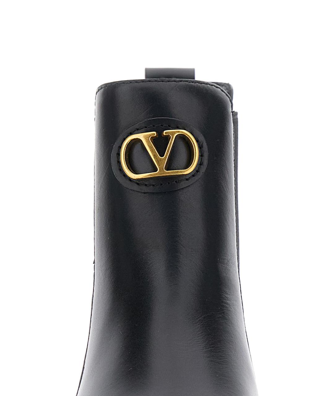 VALENTINO Черные кожаные ботинки, фото 5