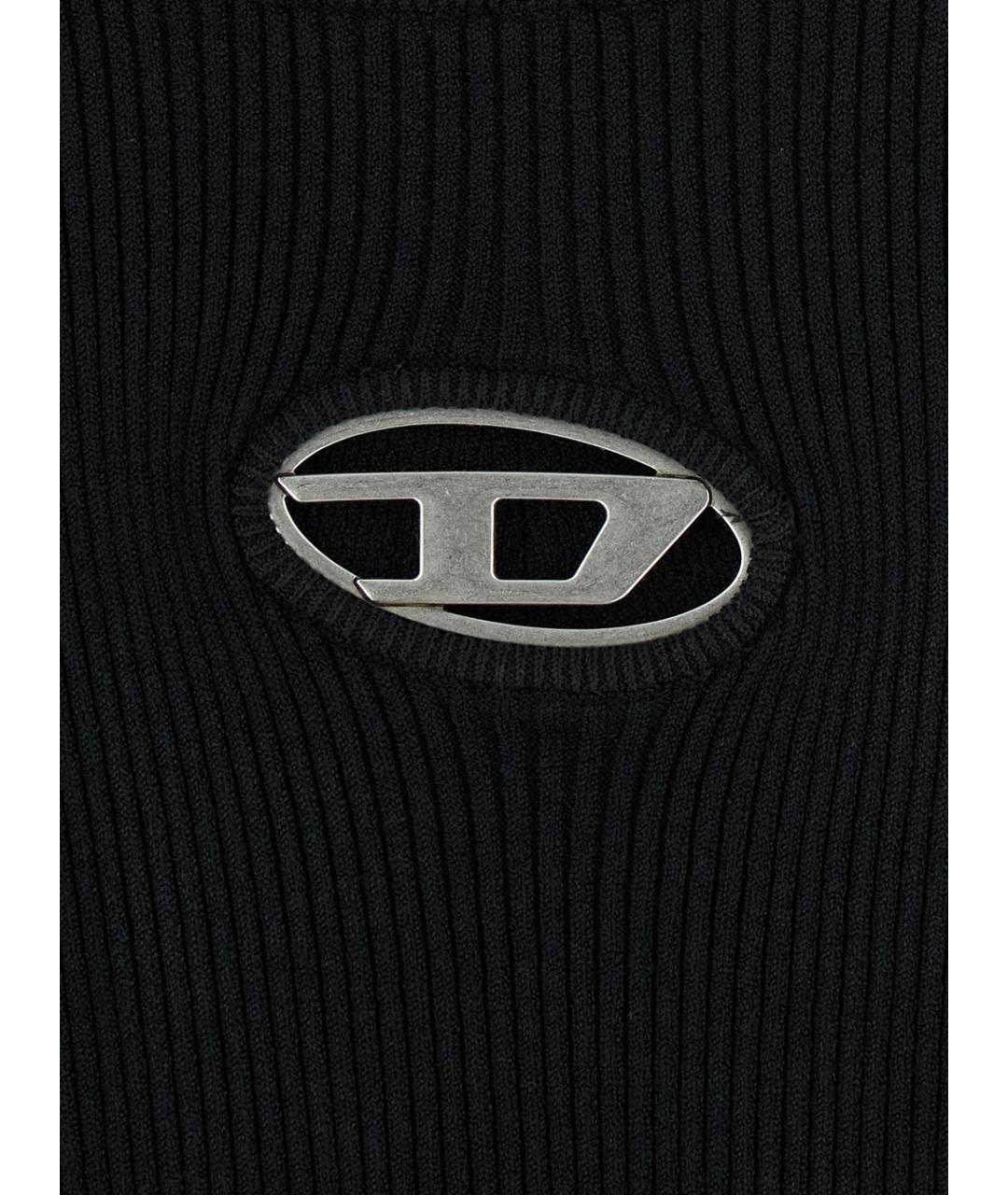 DIESEL Черная вискозная футболка, фото 3