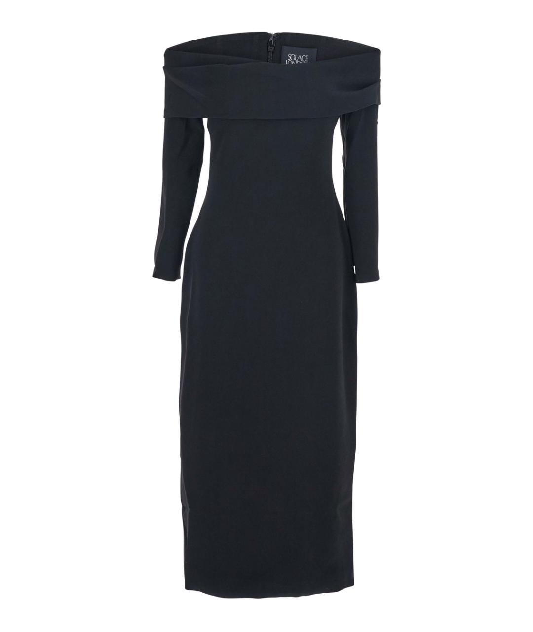 SOLACE LONDON Черное полиэстеровое вечернее платье, фото 1